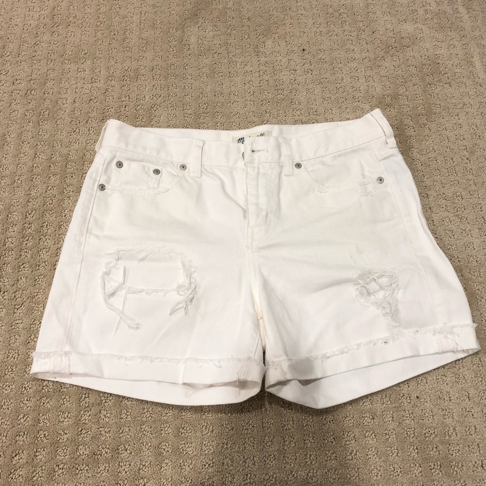 Madewell  white denim shorts